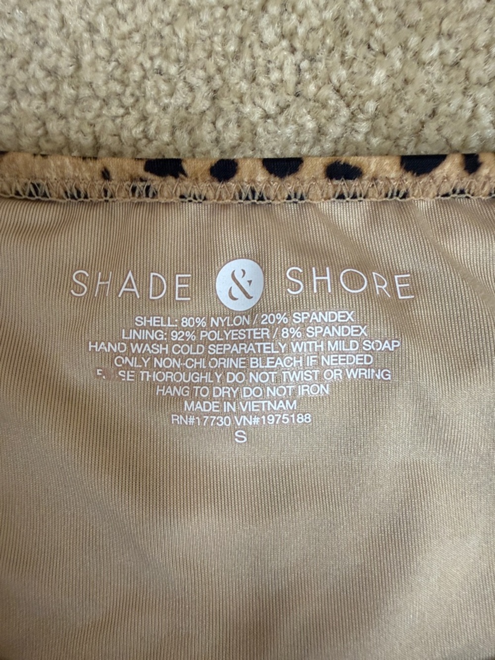 Shade & Shore Leopard Print Bikini Sets in Tan and Black - Picture 3 of 3